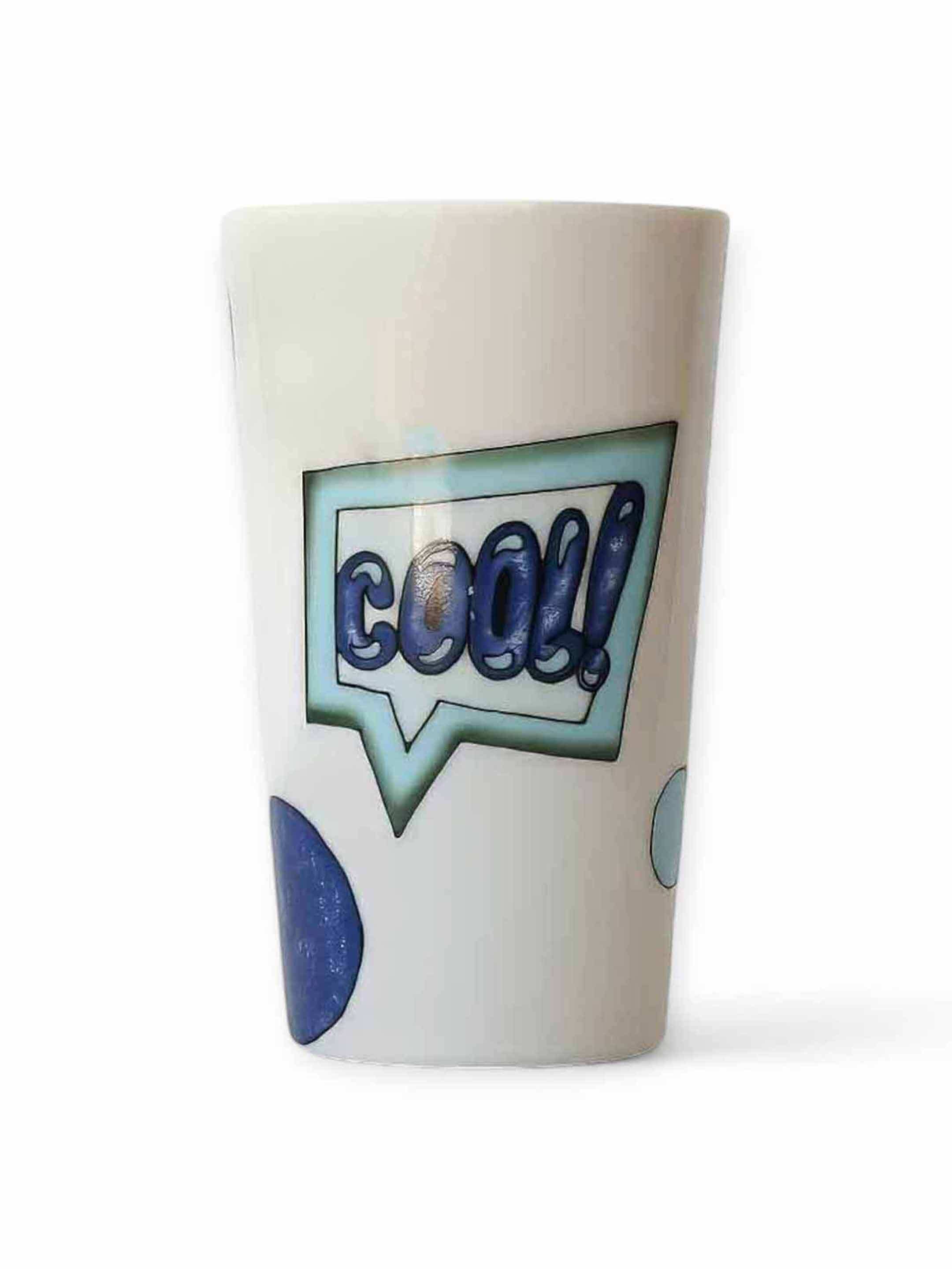Lali Design Studio Pop Art Cool Tumbler Hand-Painted Porcelain - Image 2