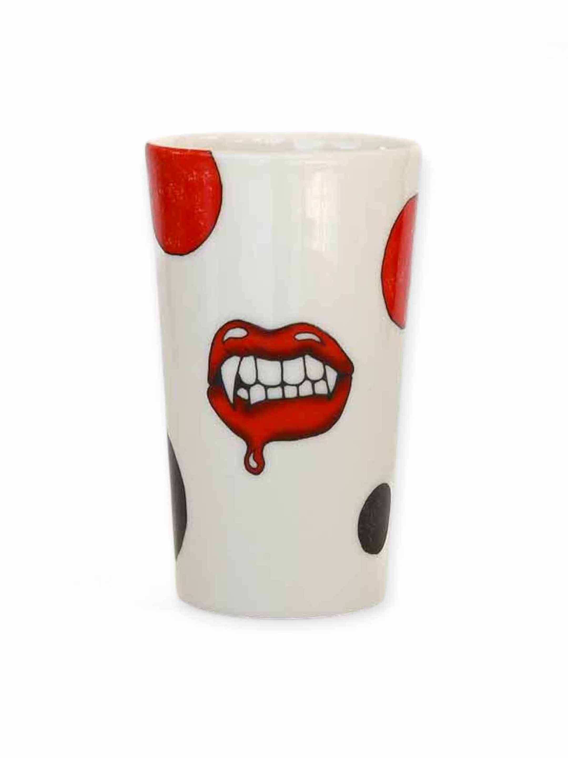 Lali Design Studio Pop Art Wtf Tumbler Hand-Painted Porcelain - Image 2