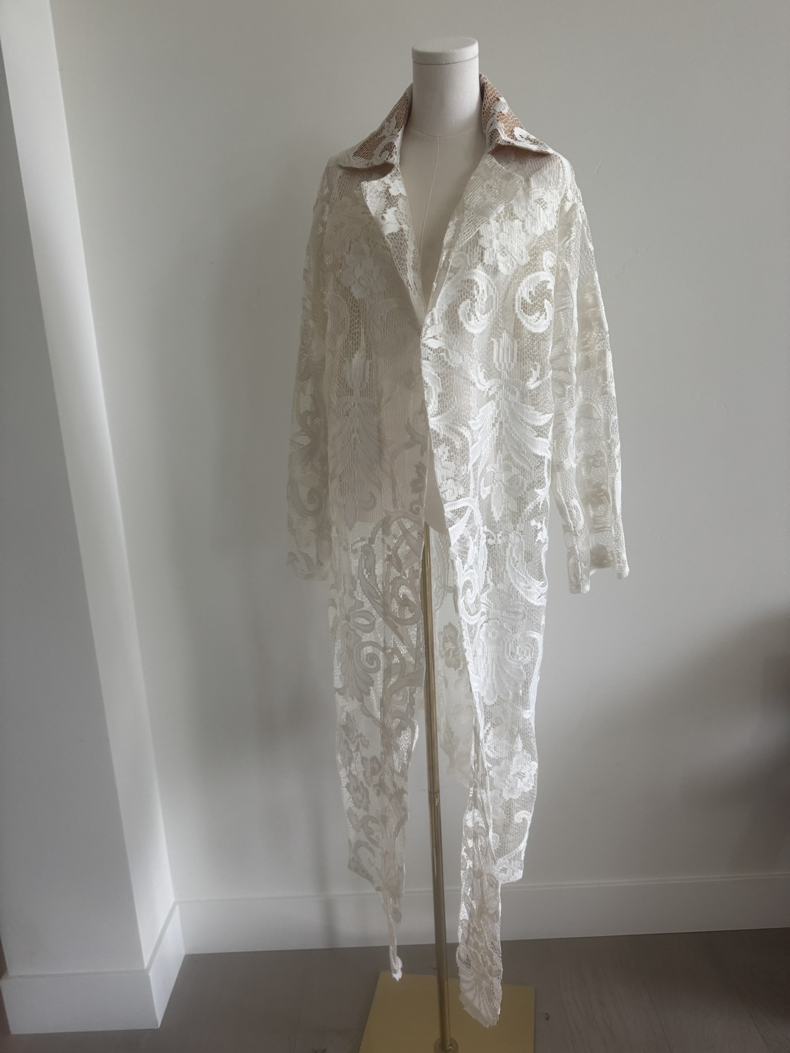 Little Bit Different Lace Trench Coat - Image 4