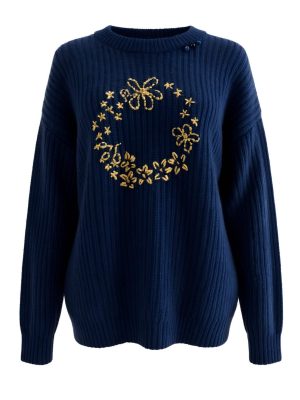 Little Bit Different Blue Cashmere Hoodie/Sweatshirt/Sweater