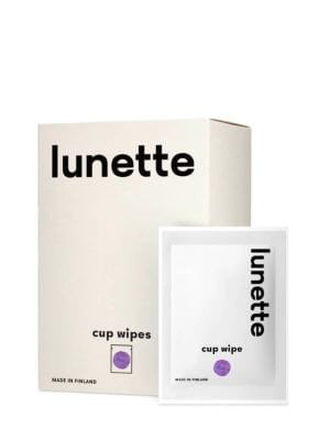 Lunette Cup Wipes 20-Pack, Vegan, Fragrance Free