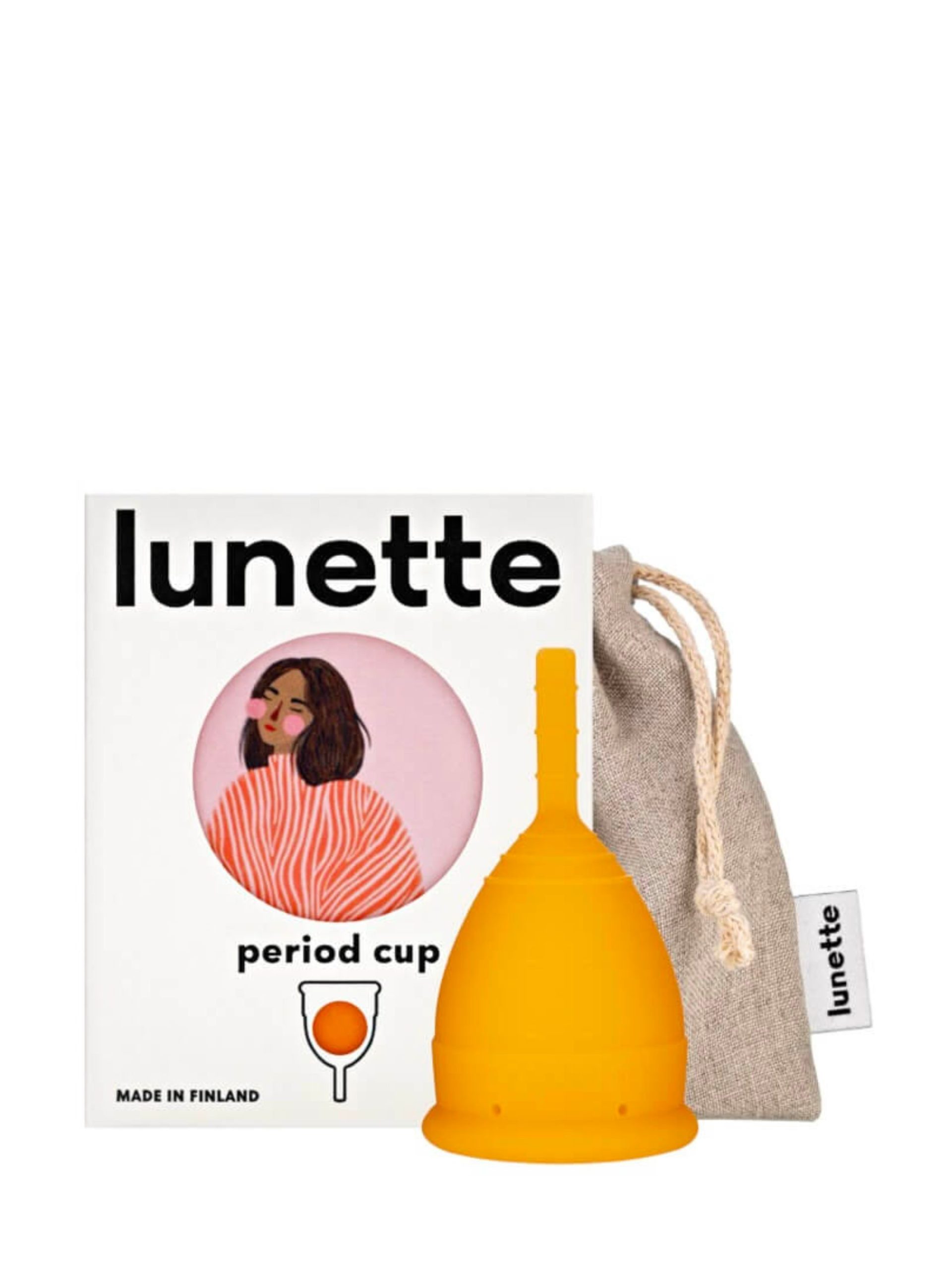 Lunette Period Cup Orange Size 1, Reuse For 10 Years