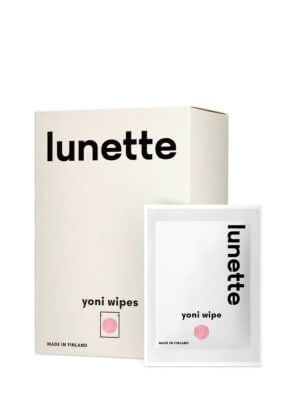 Lunette Yoni Wipes 20 Pack, Vegan, Lingonberry Scent