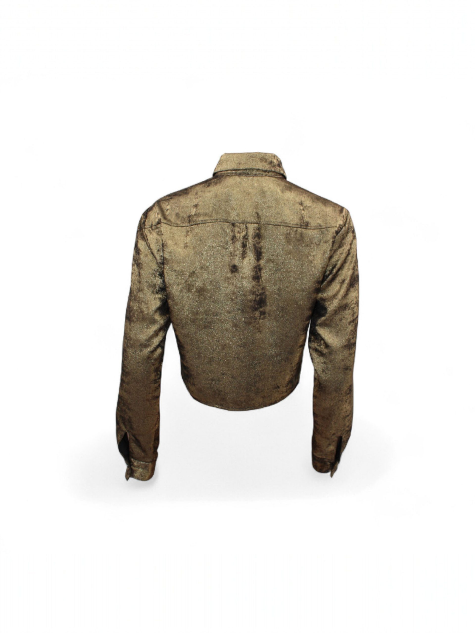 MONZLAPUR Gold Cropped Top - Image 3