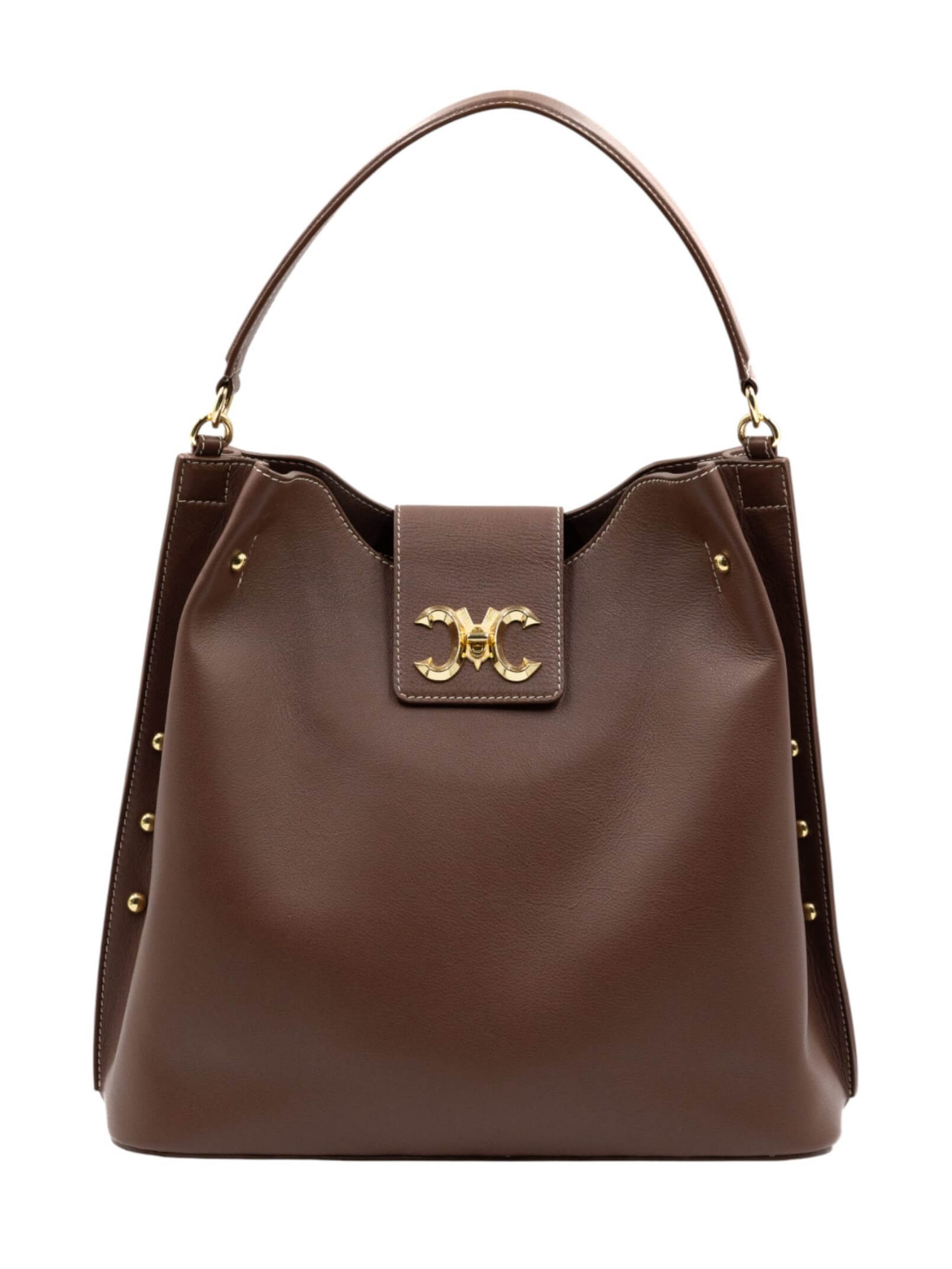 Mariana Malni Brown Calf Leather Hobo
