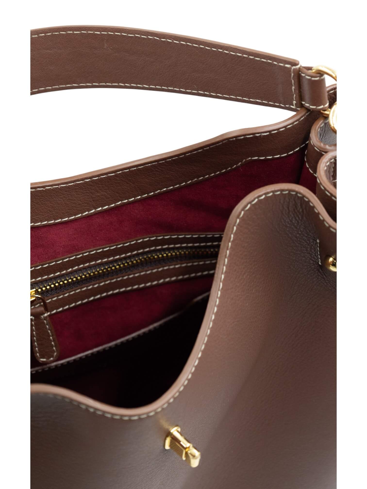 Mariana Malni Brown Calf Leather Hobo - Image 3