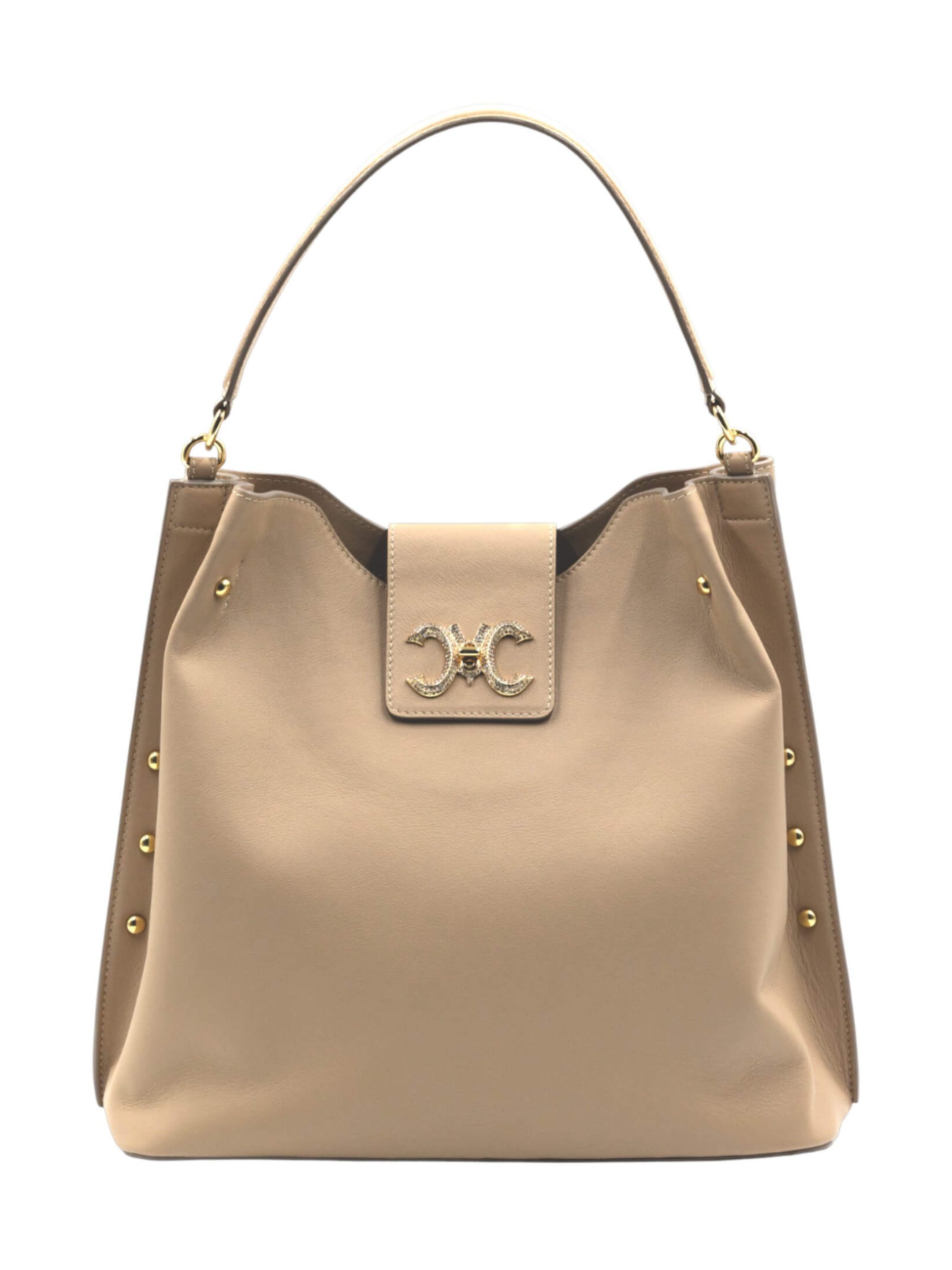 Mariana Malni Tan/Beige Calf Leather Medium Hobo