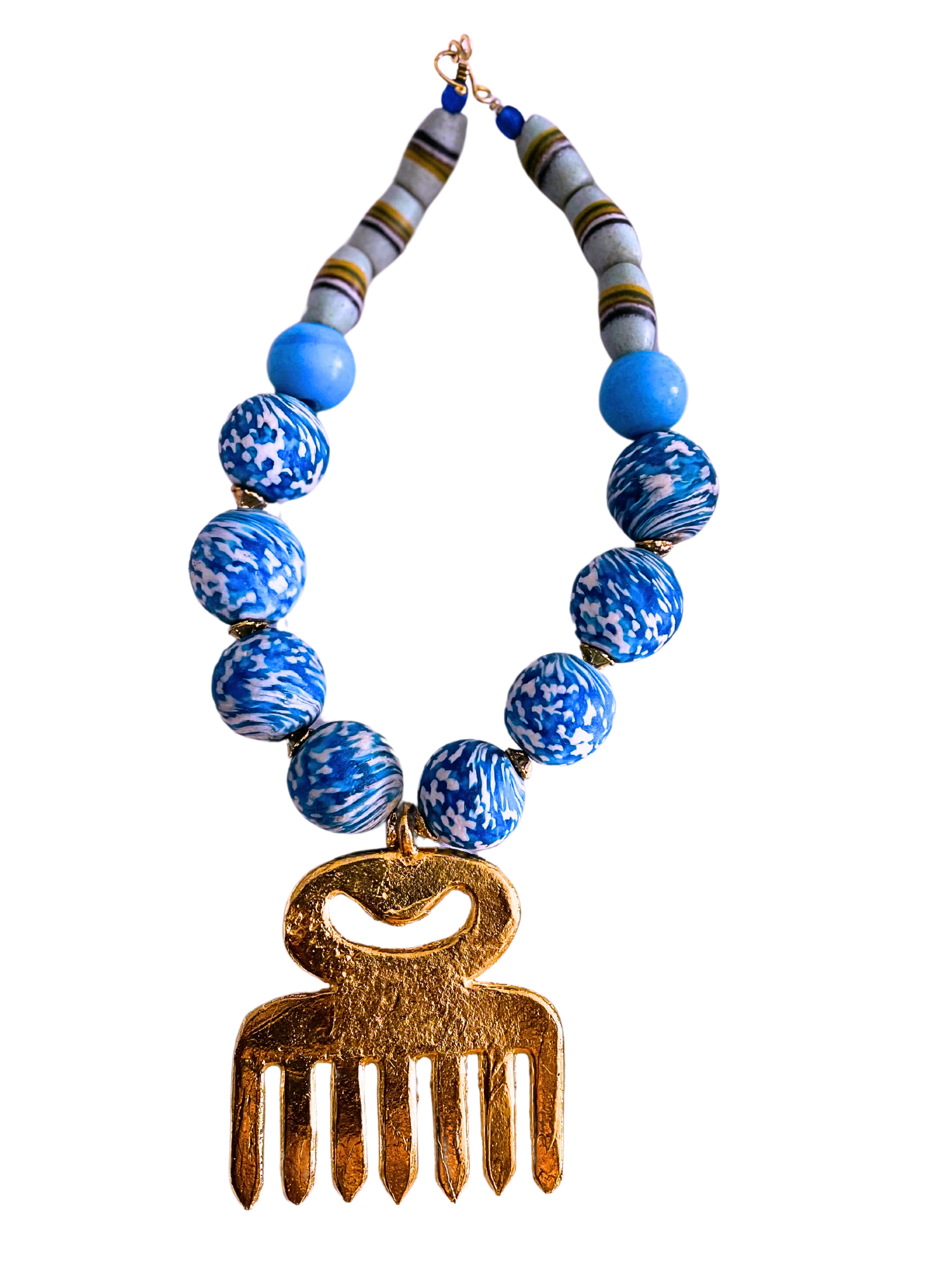 Modern Natured Beauty Comb Beaded Necklace