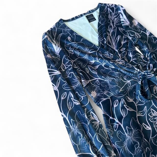 Mundoeye blue wrap dress