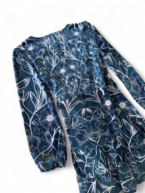 Mundoeye blue wrap dress