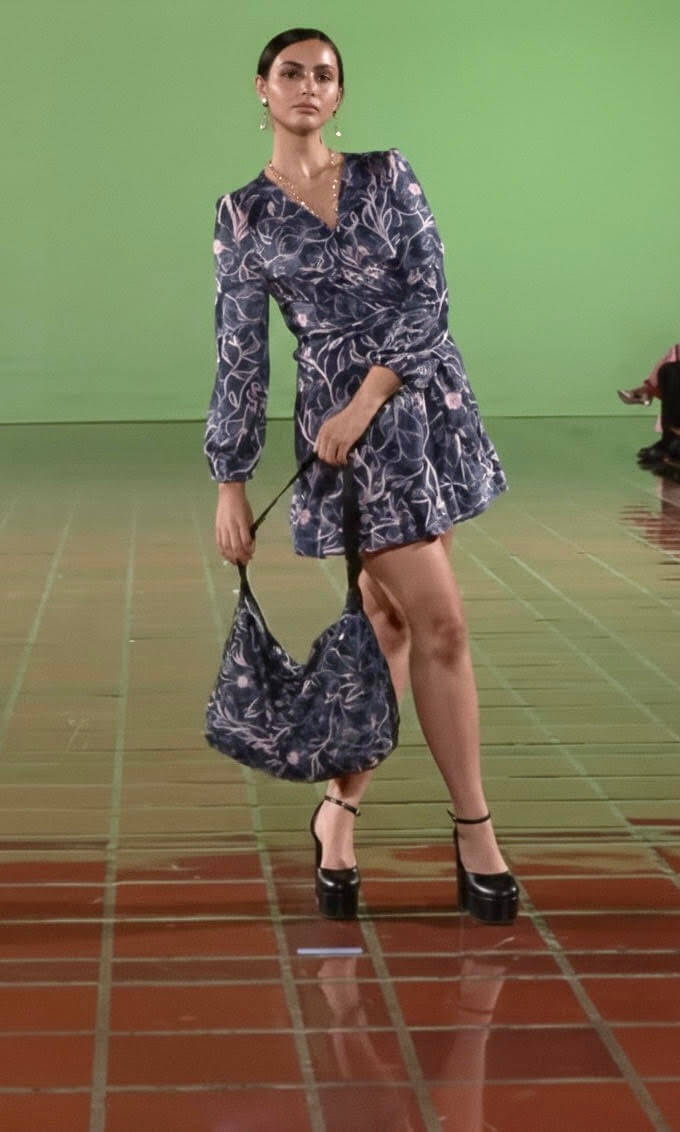 Mundoeye blue wrap dress