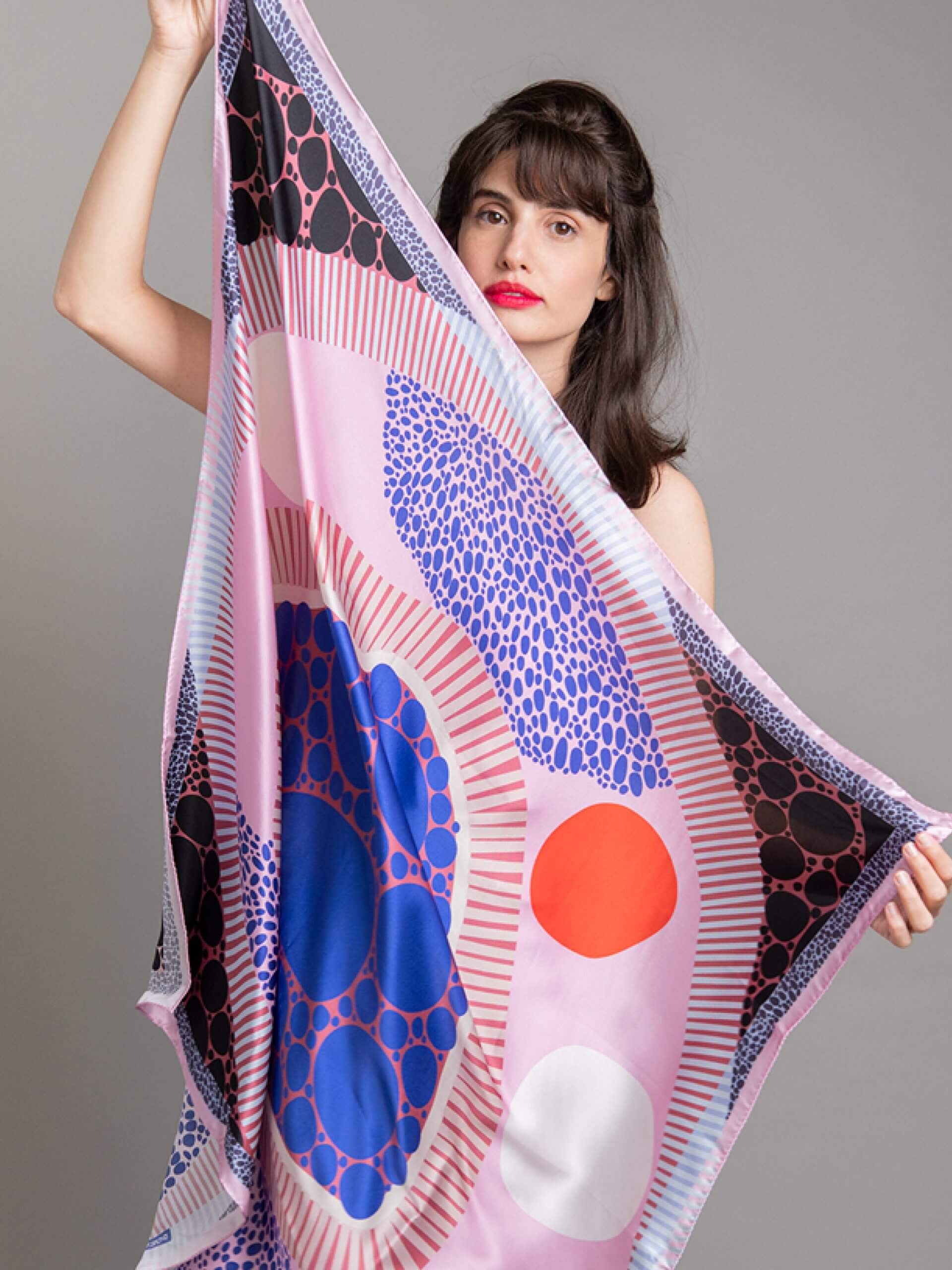POEMET ‘The Essence of Blue’ Silk Scarf - Image 5