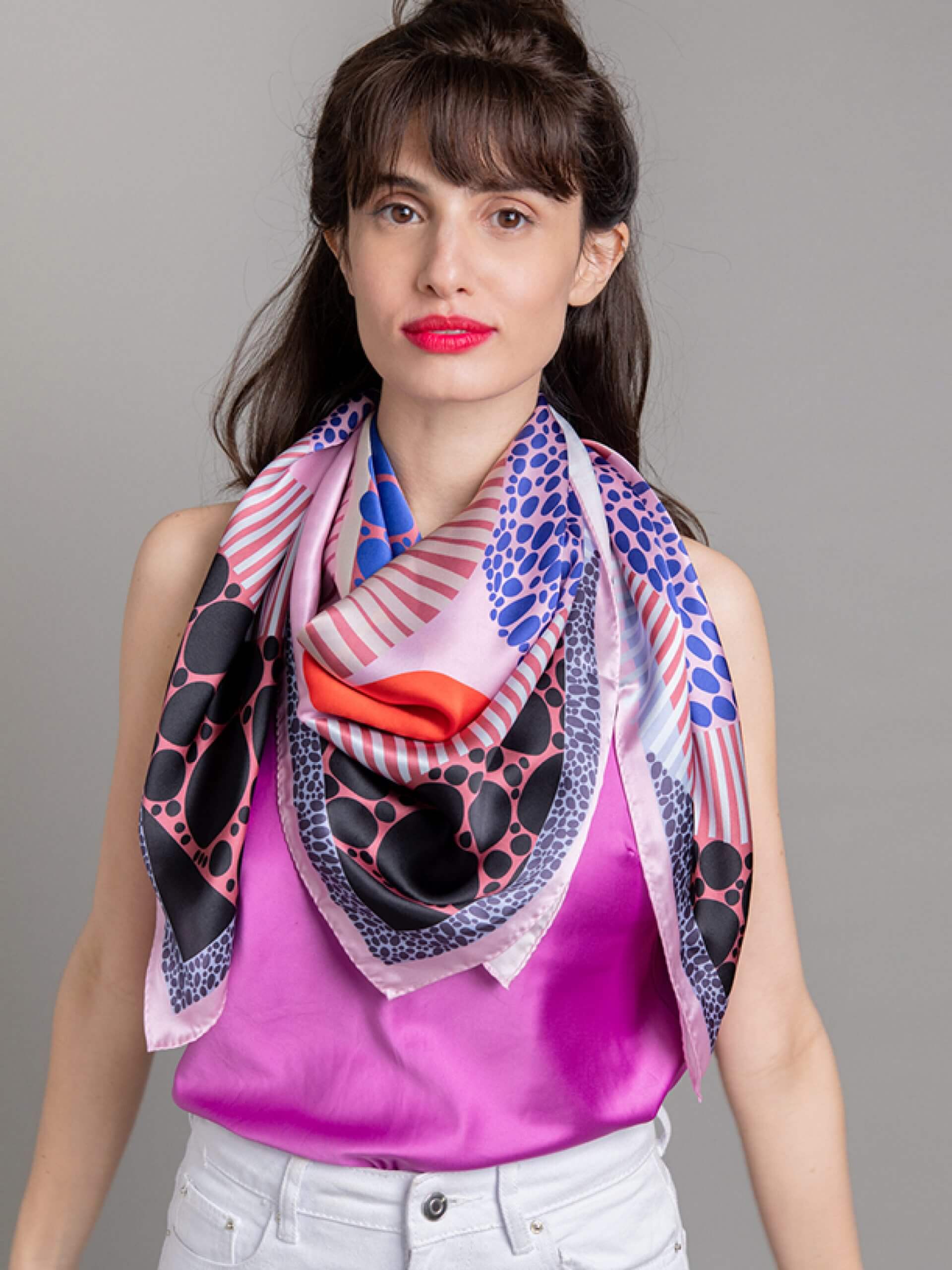 POEMET ‘The Essence of Blue’ Silk Scarf - Image 4