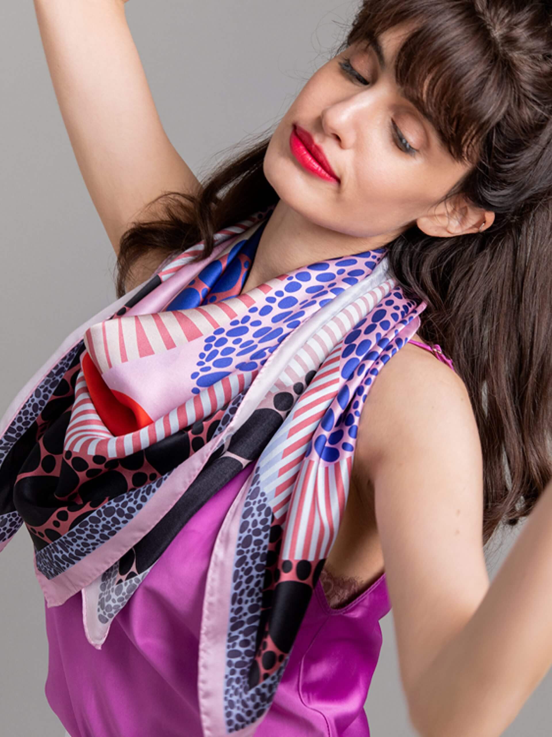 POEMET ‘The Essence of Blue’ Silk Scarf - Image 3
