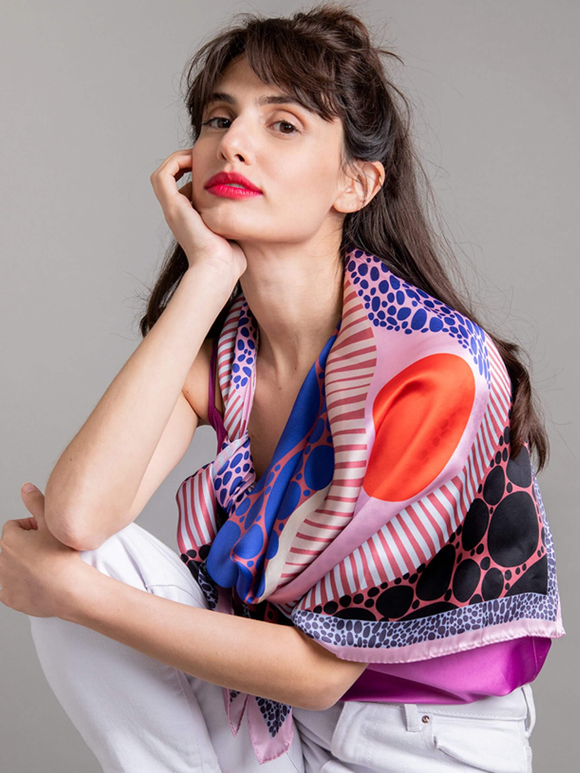 POEMET ‘The Essence of Blue’ Silk Scarf - Image 2