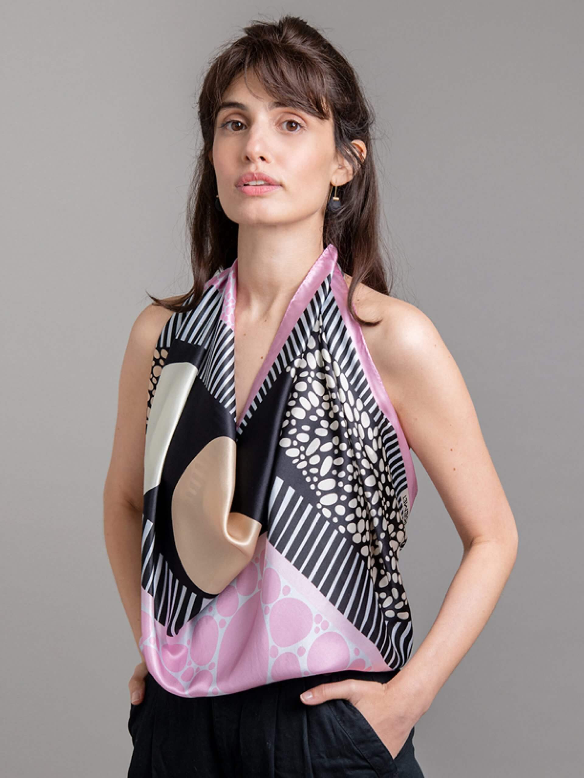 POEMET ‘The Essence of Pink’ Silk Scarf - Image 3