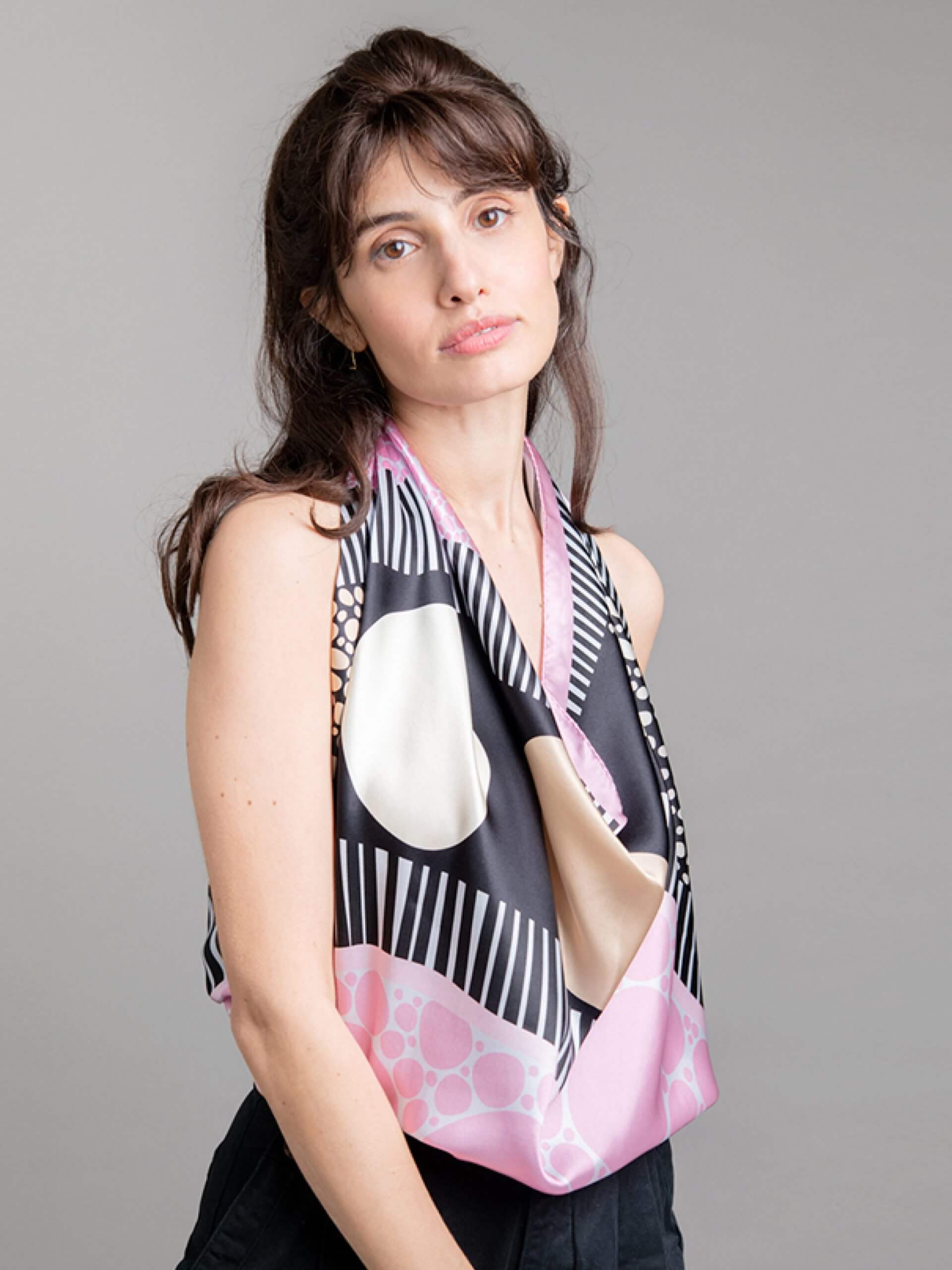 POEMET ‘The Essence of Pink’ Silk Scarf - Image 2