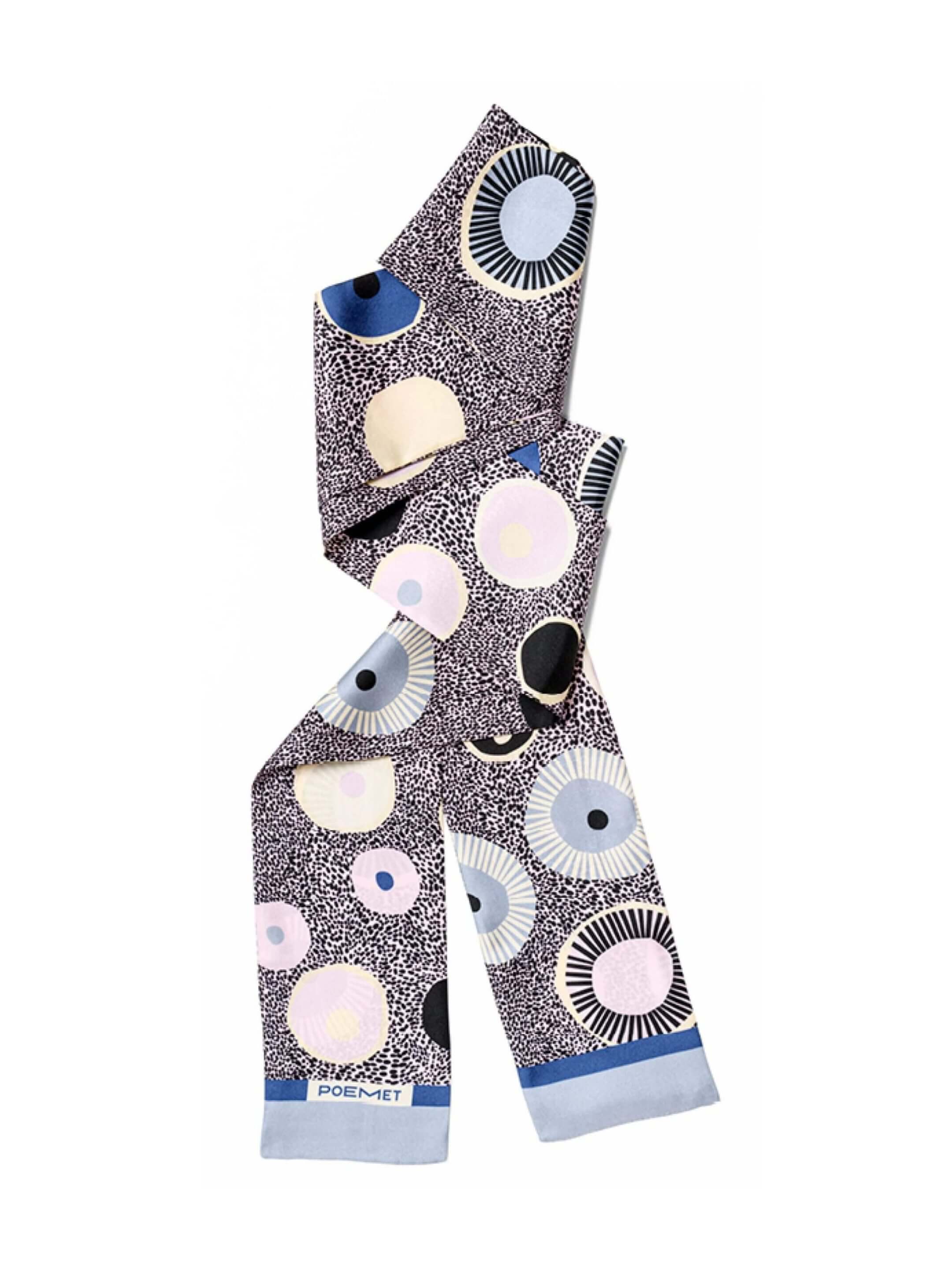 POEMET ‘Particles’ Silk Twilly Scarf