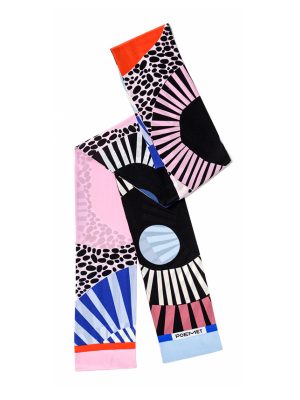 POEMET 'Inner Bloom' Silk Twilly Scarf