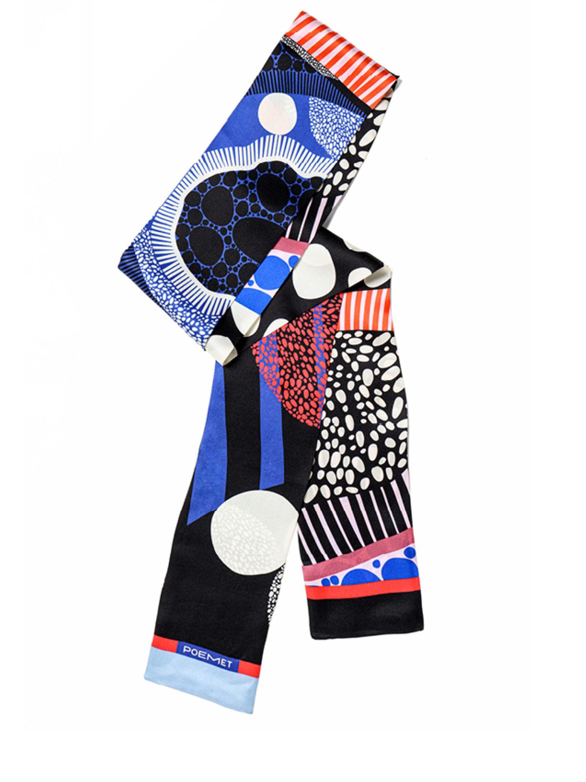 POEMET 'New Poetry' Silk Twilly Scarf