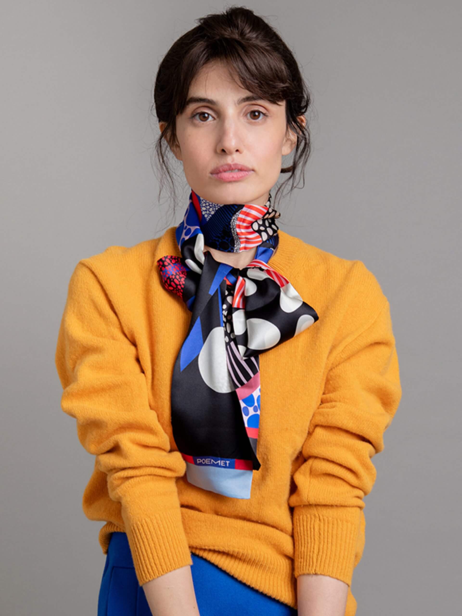 POEMET 'New Poetry' Silk Twilly Scarf - Image 5