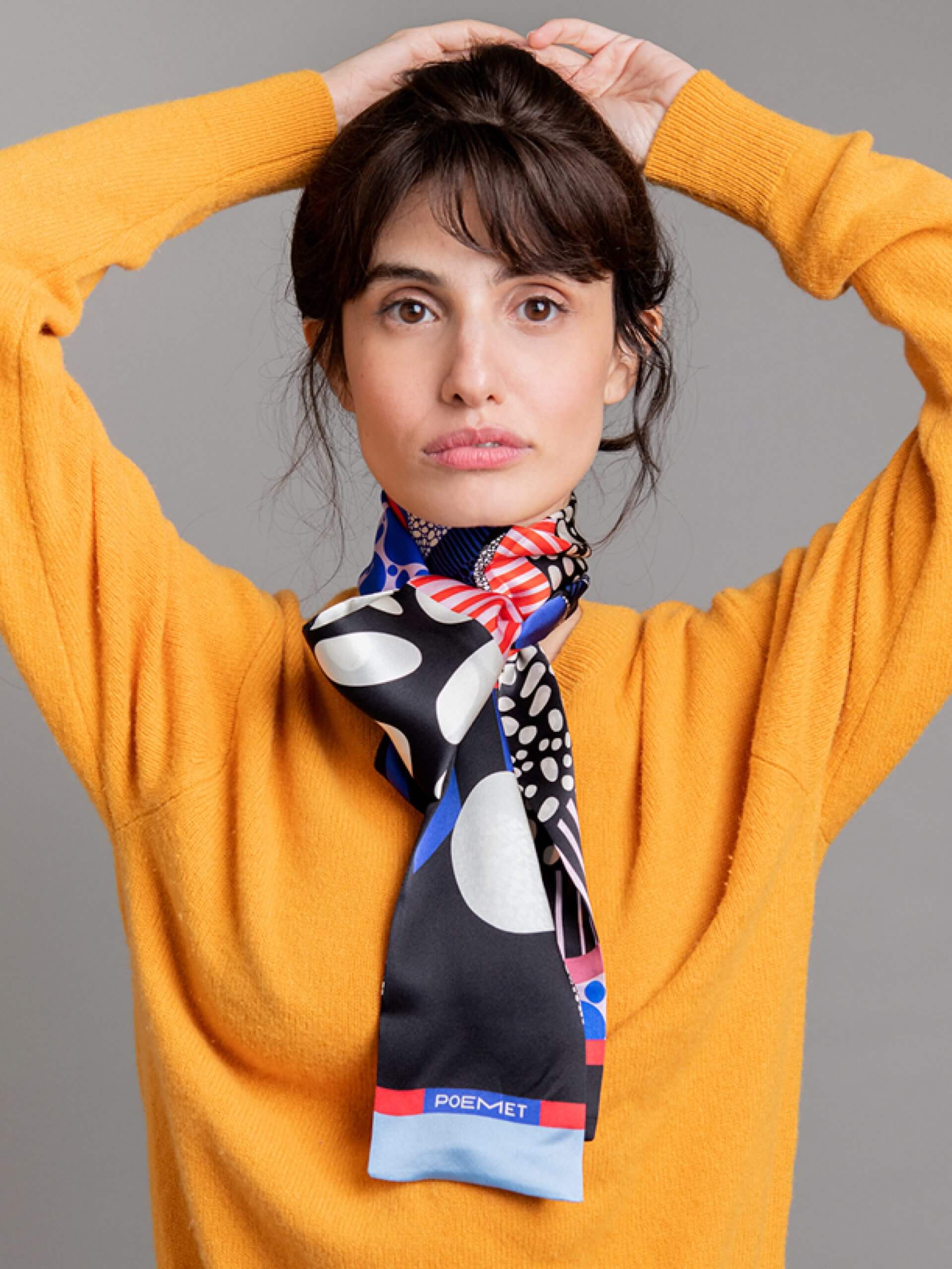POEMET 'New Poetry' Silk Twilly Scarf - Image 4