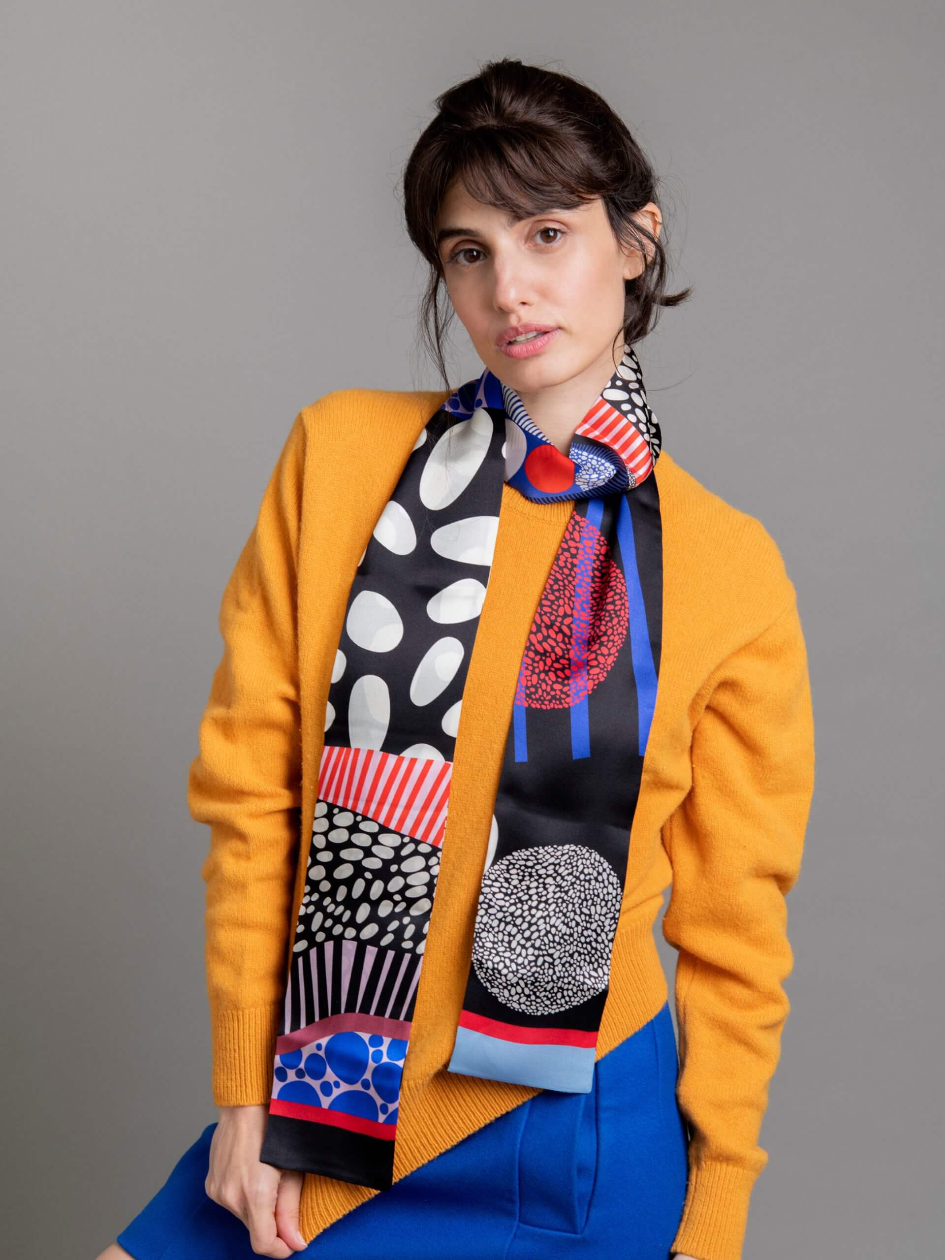 POEMET 'New Poetry' Silk Twilly Scarf - Image 3