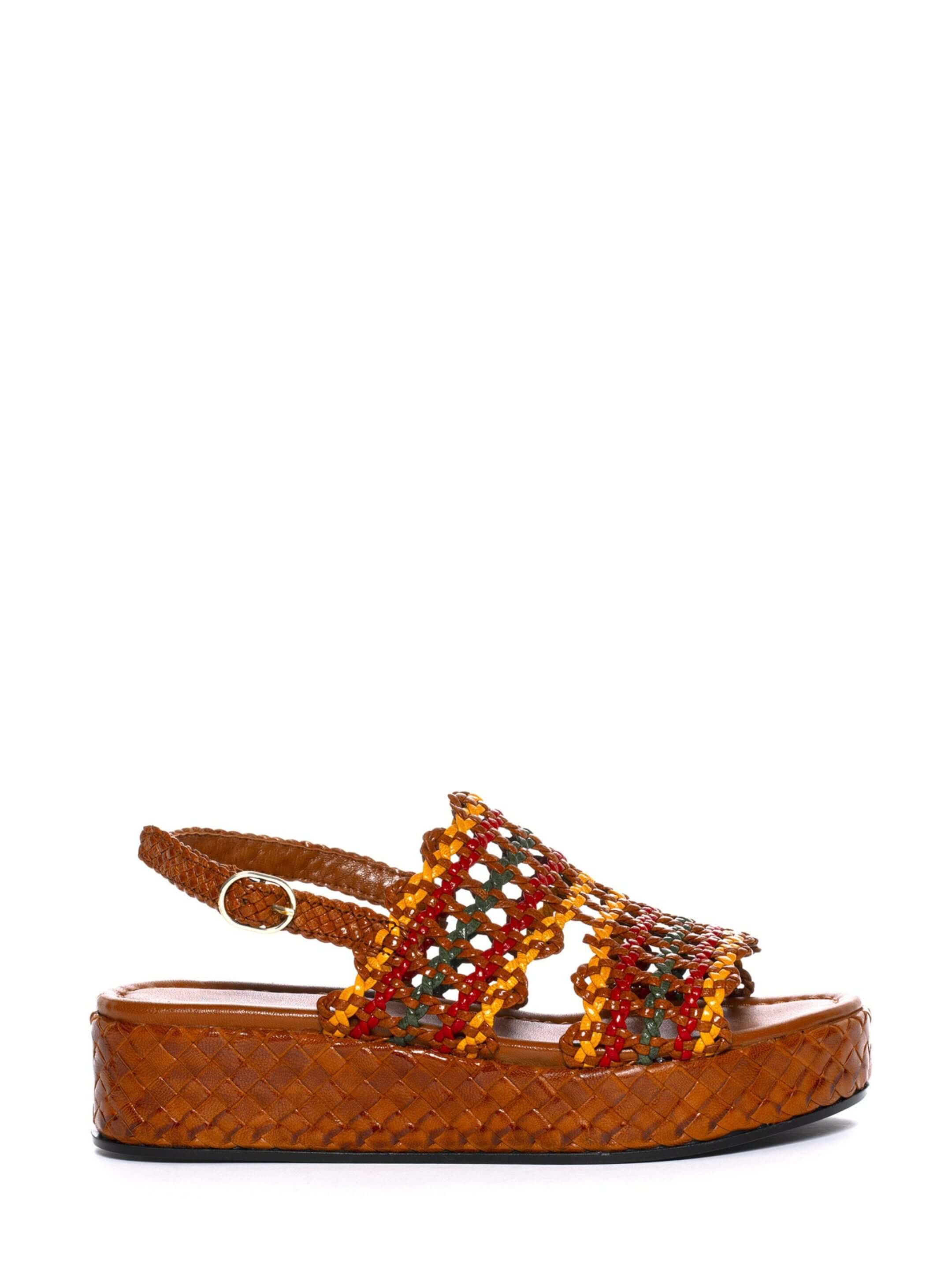 PONS QUINTANA Brown Platforms Sandal