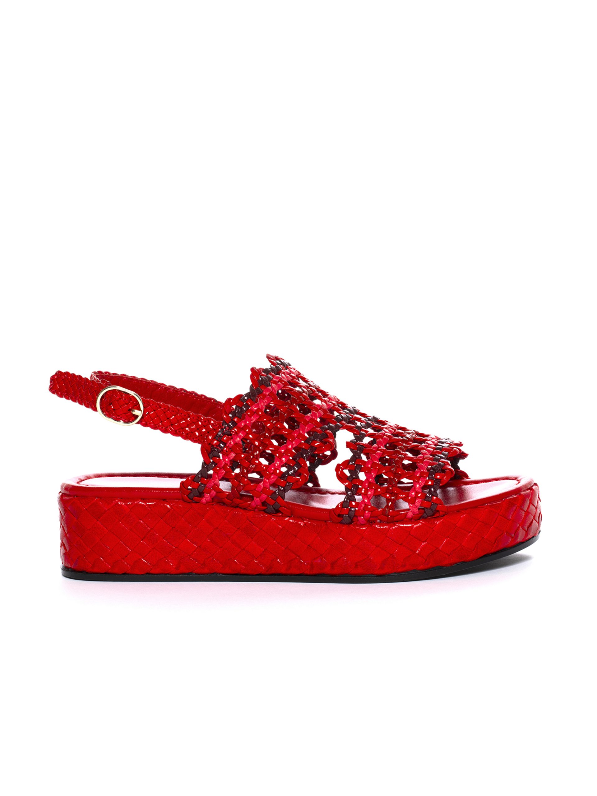 cherry hand-woven sandal