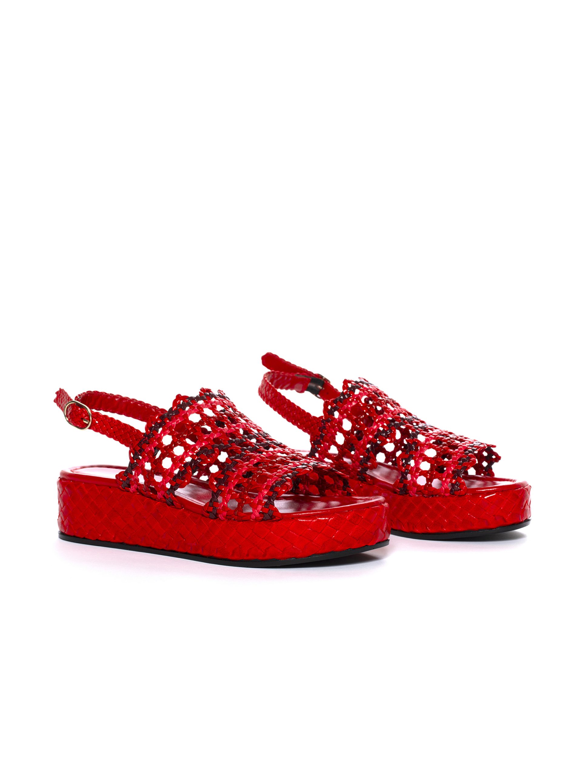 PONS QUINTANA Red Platforms Sandal - Image 4
