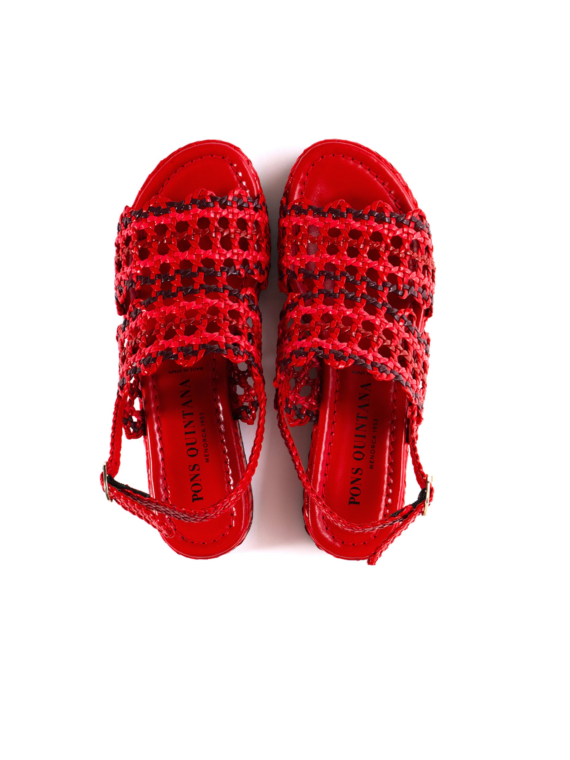 PONS QUINTANA Red Platforms Sandal - Image 6