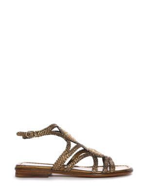 PONS QUINTANA Bronze Flat Sandals Sandal
