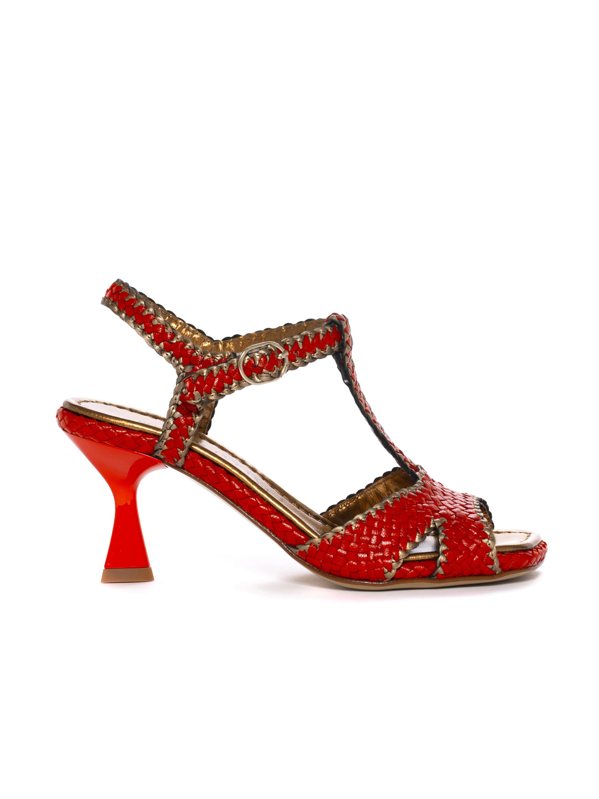 PONS QUINTANA Orange High Heel Sandal - Image 3