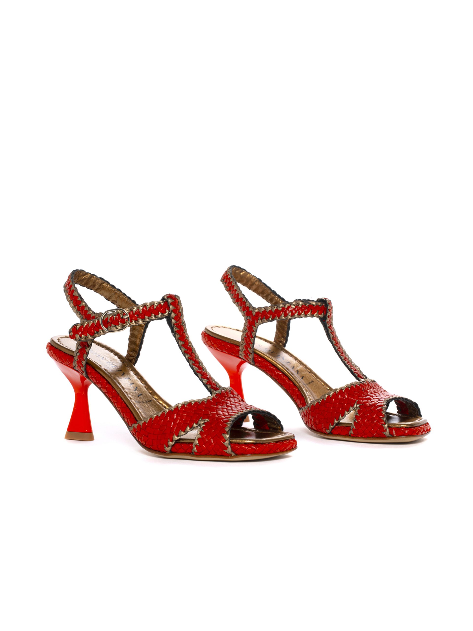 PONS QUINTANA Orange High Heel Sandal - Image 4
