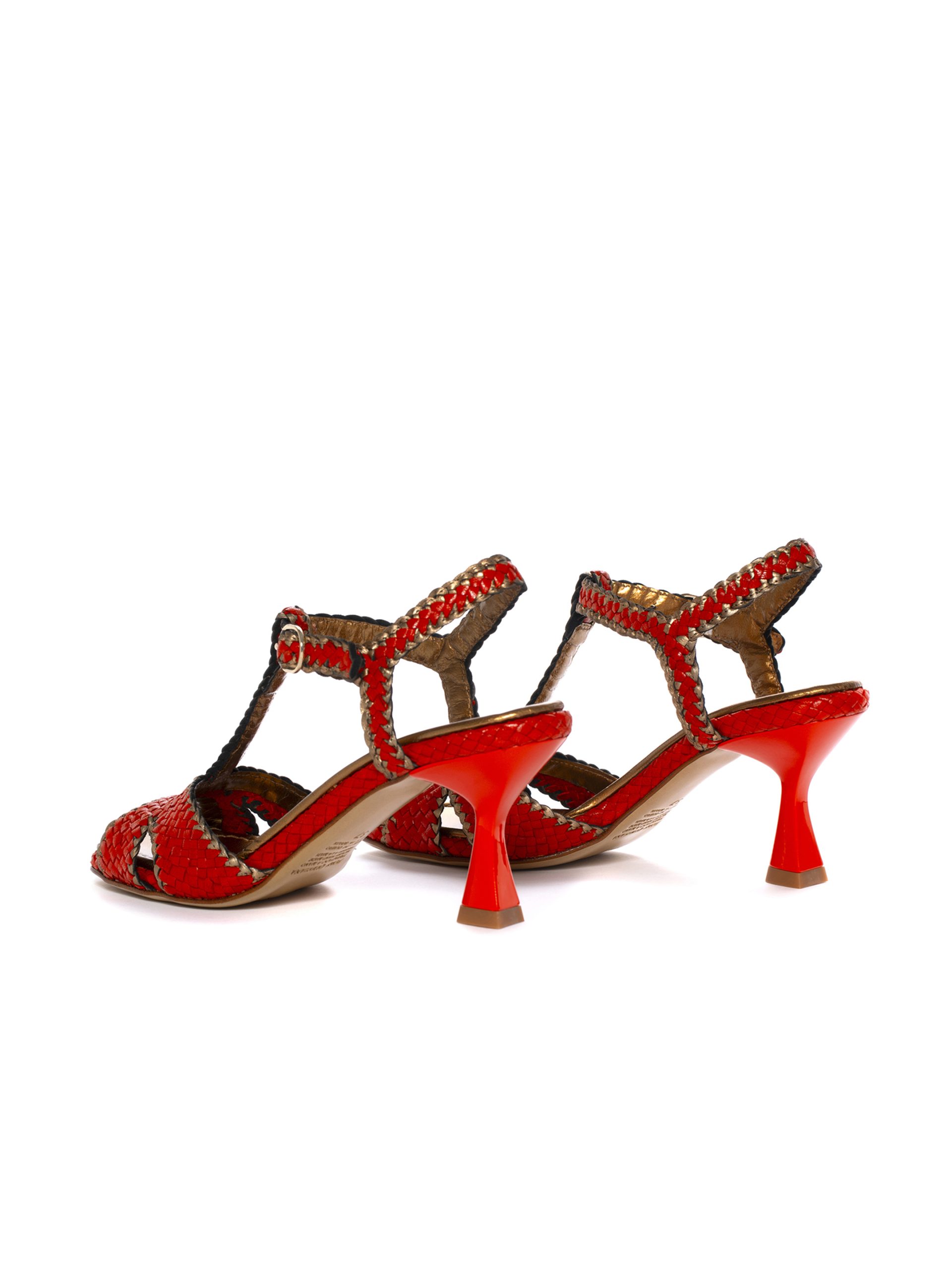 PONS QUINTANA Orange High Heel Sandal - Image 5