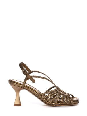 PONS QUINTANA Bronze High Heel Sandal