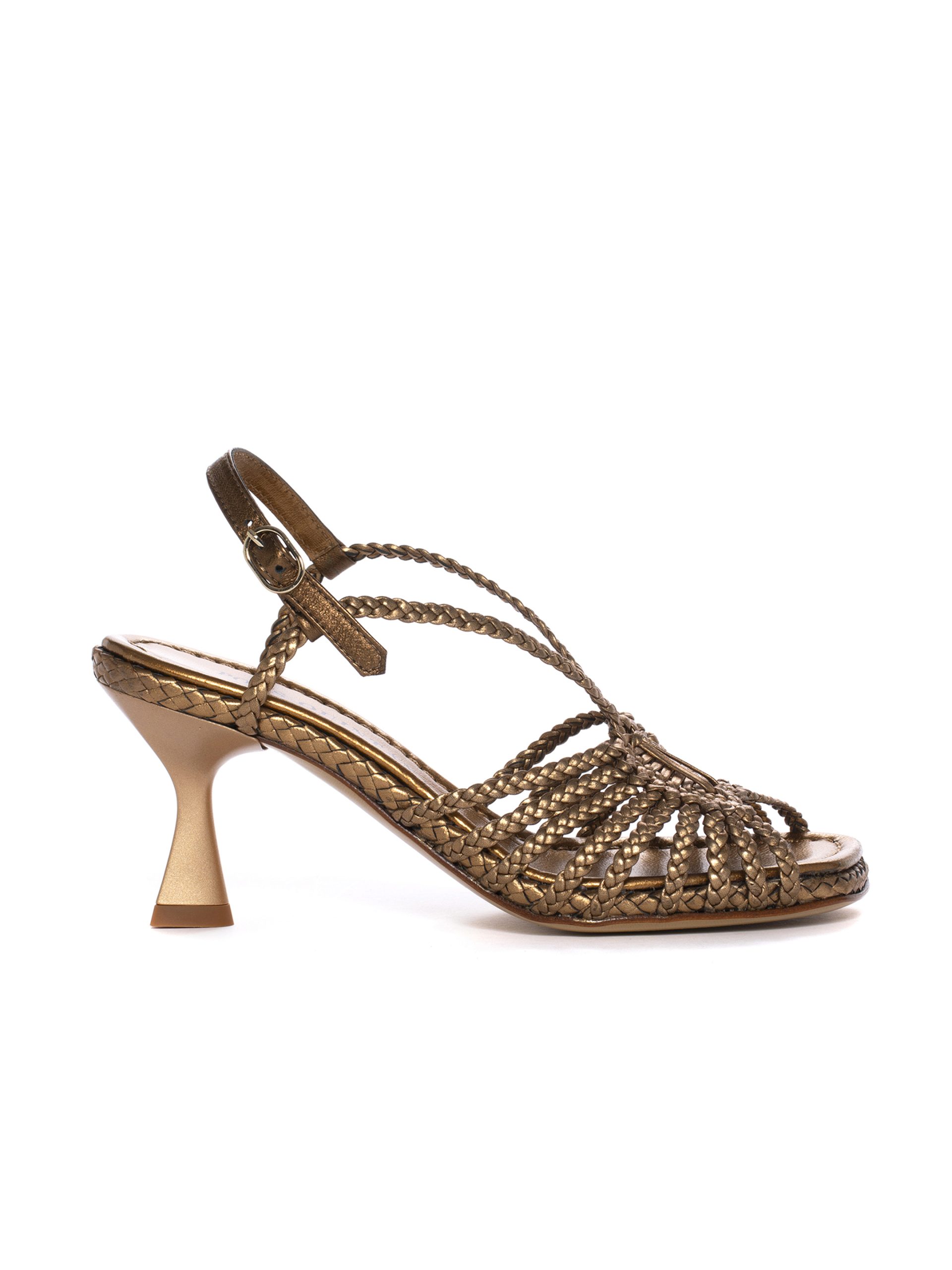 hgh heel bronze sandal