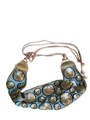 PERIPHERII Volute — Sequin Spiral Hand-Embroidered Headband