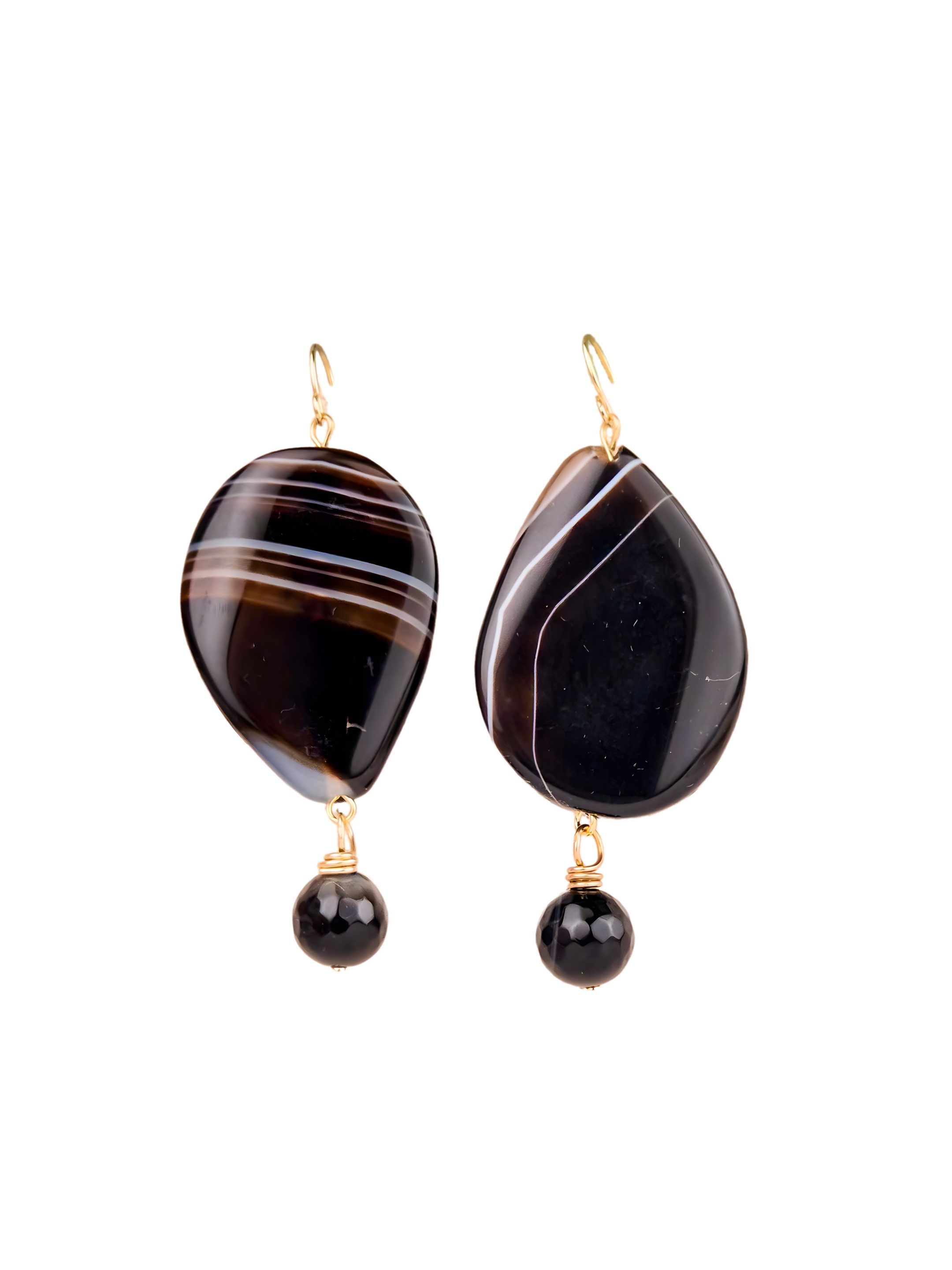 Perry Bijoux Black Agate Earrings - Image 3
