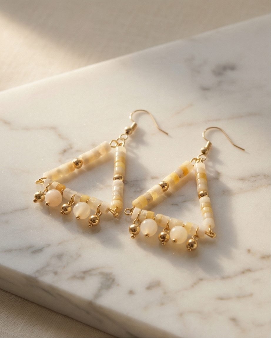 Perry Bijoux Sunstone Boho Geometry Earrings - Image 2