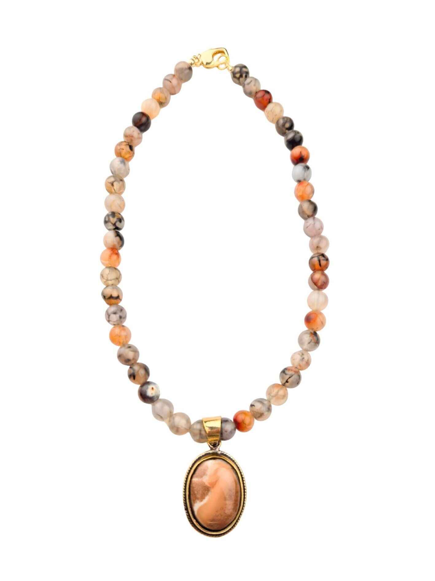 Perry Bijoux Natural Mixed Agate Essence Necklace