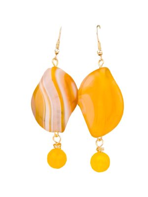 Perry Bijoux Yellow Agate Earrings