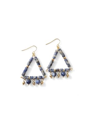 Perry Bijoux Sodalite Boho Geometry Earrings