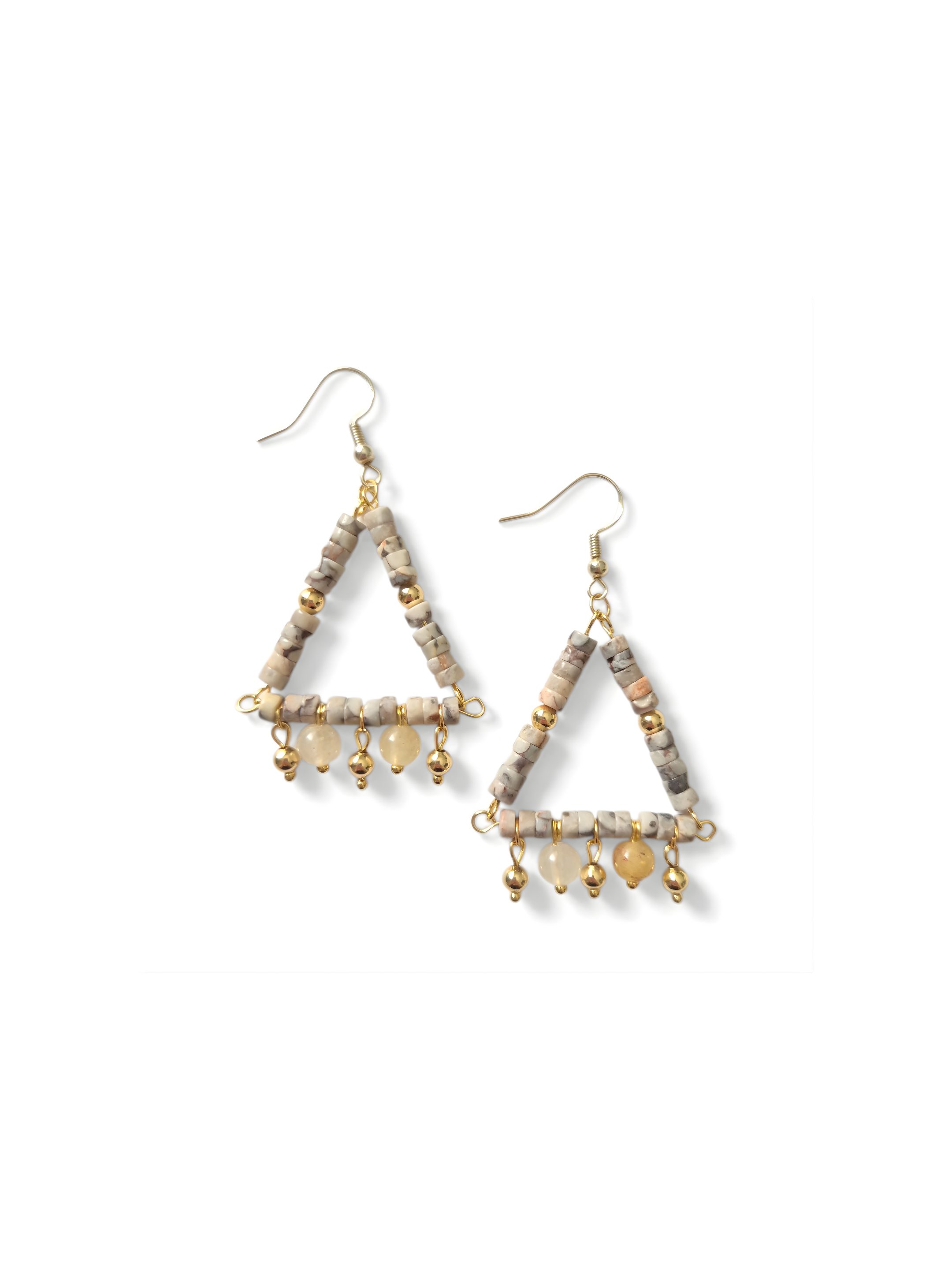 Perry Bijoux Jasper Boho Geometry Earrings