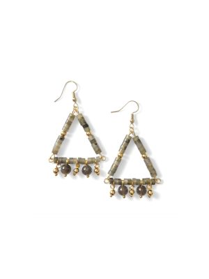 Perry Bijoux Labradorite Boho Geometry Earrings