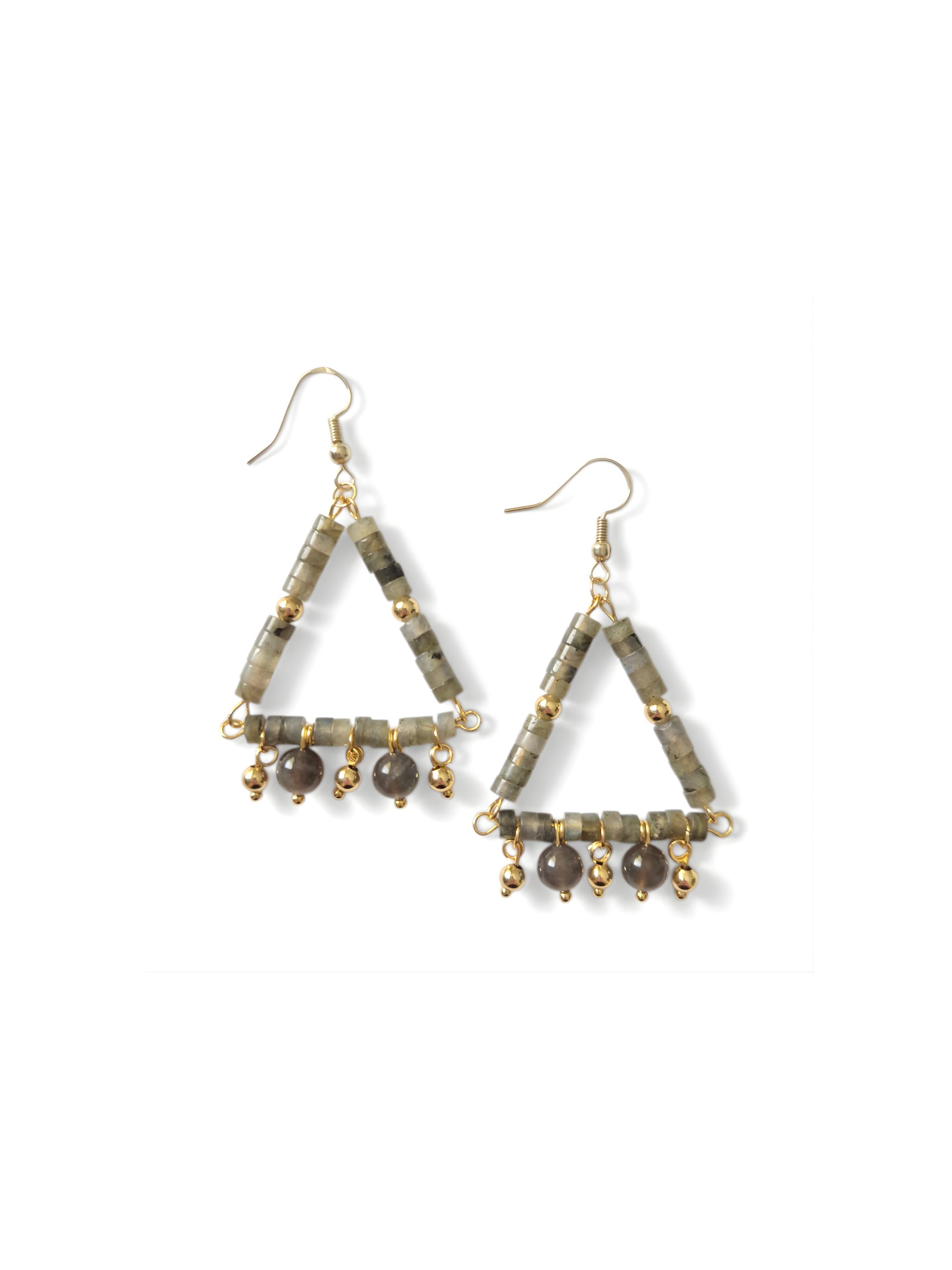 Perry Bijoux Labradorite Boho Geometry Earrings