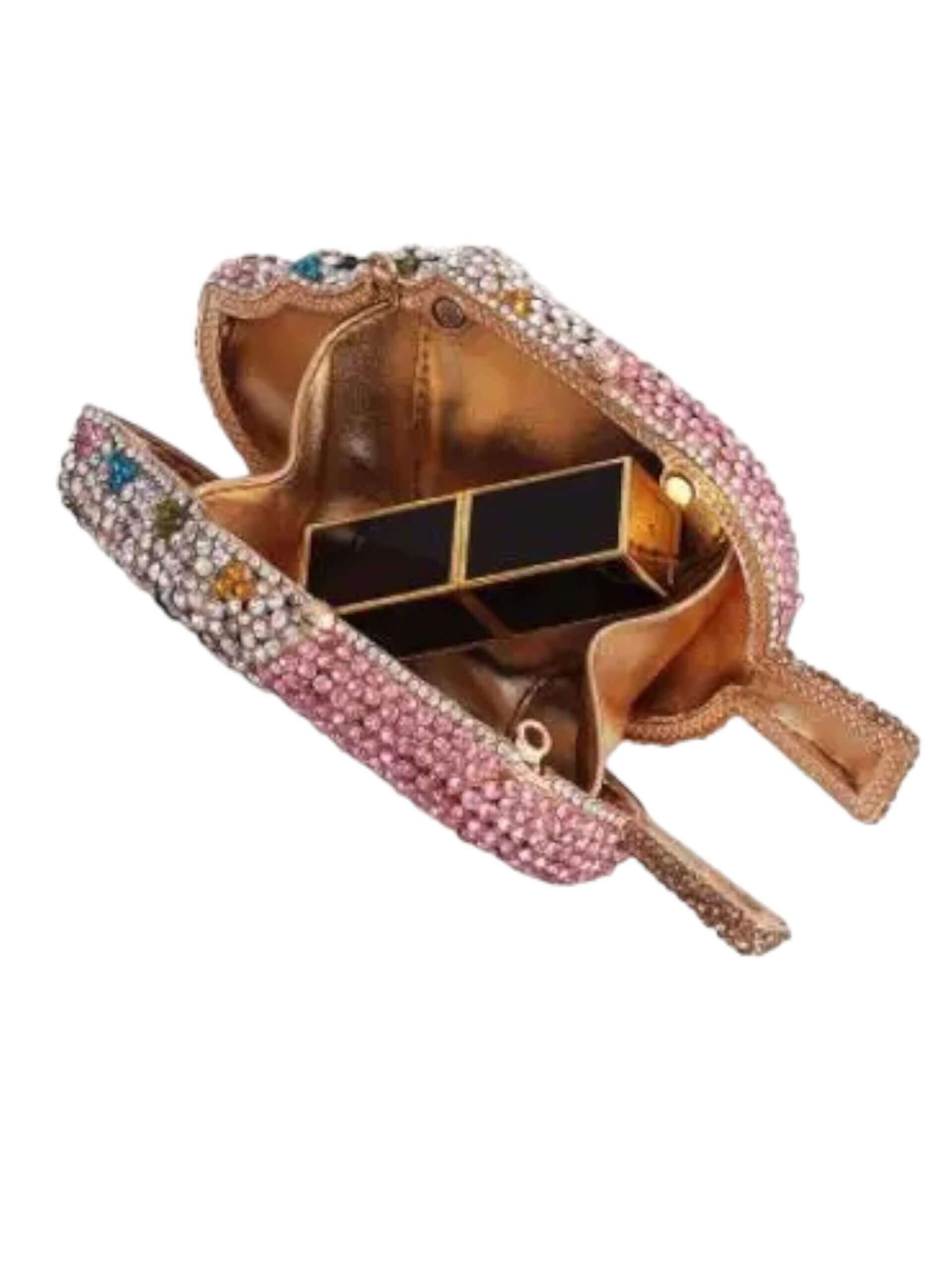 Rosa Isela “lick me” crystals multicolor clutch bag - Image 2