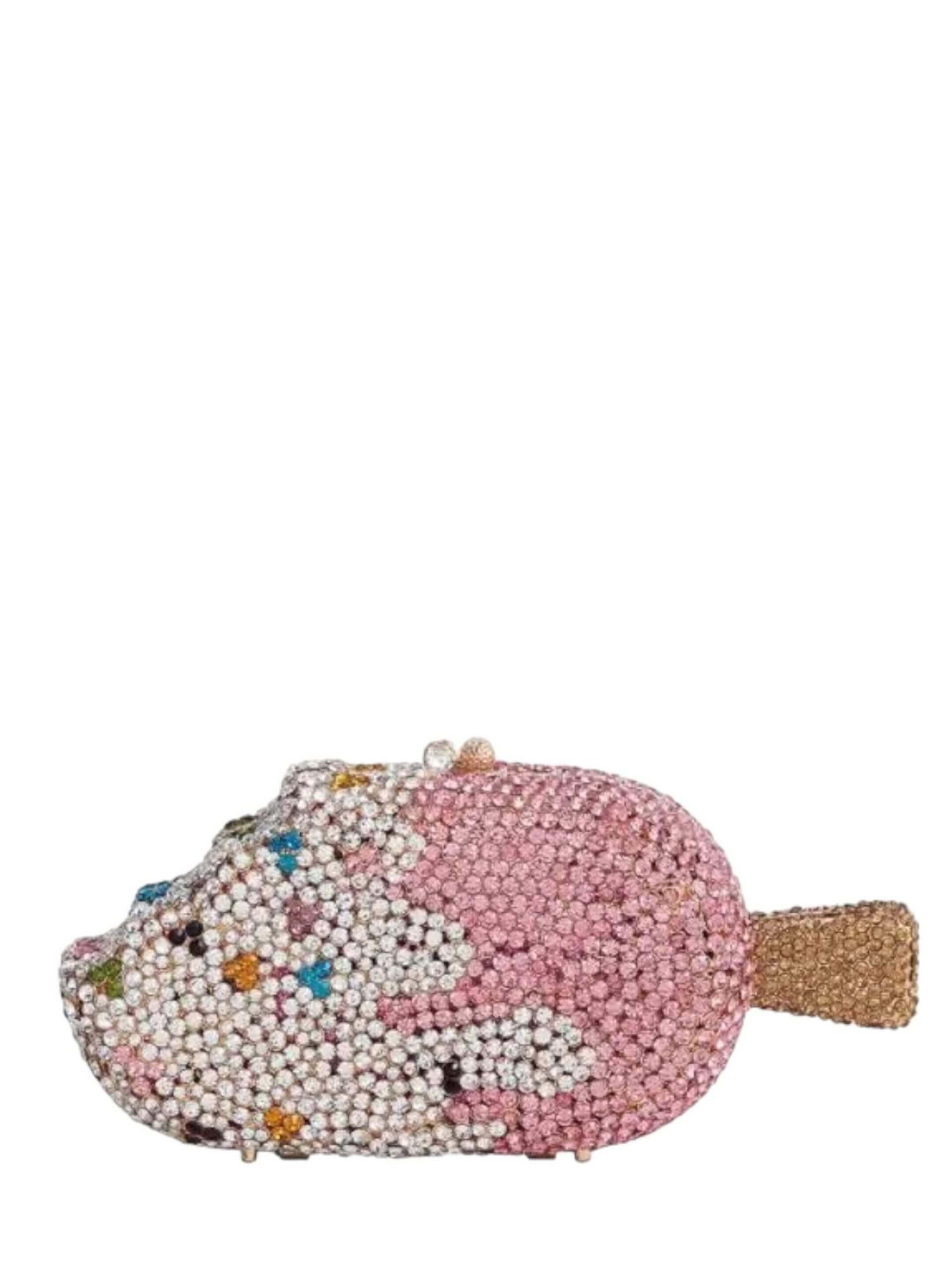 Rosa Isela “lick me” clutch pink bag