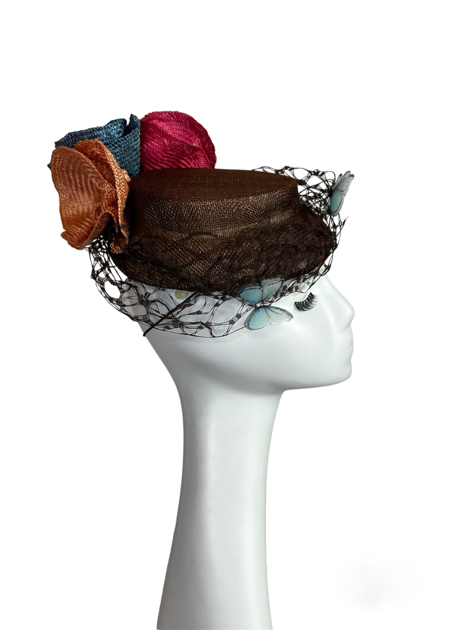 Rosa Isela hat Part time adult fascinator - Image 3