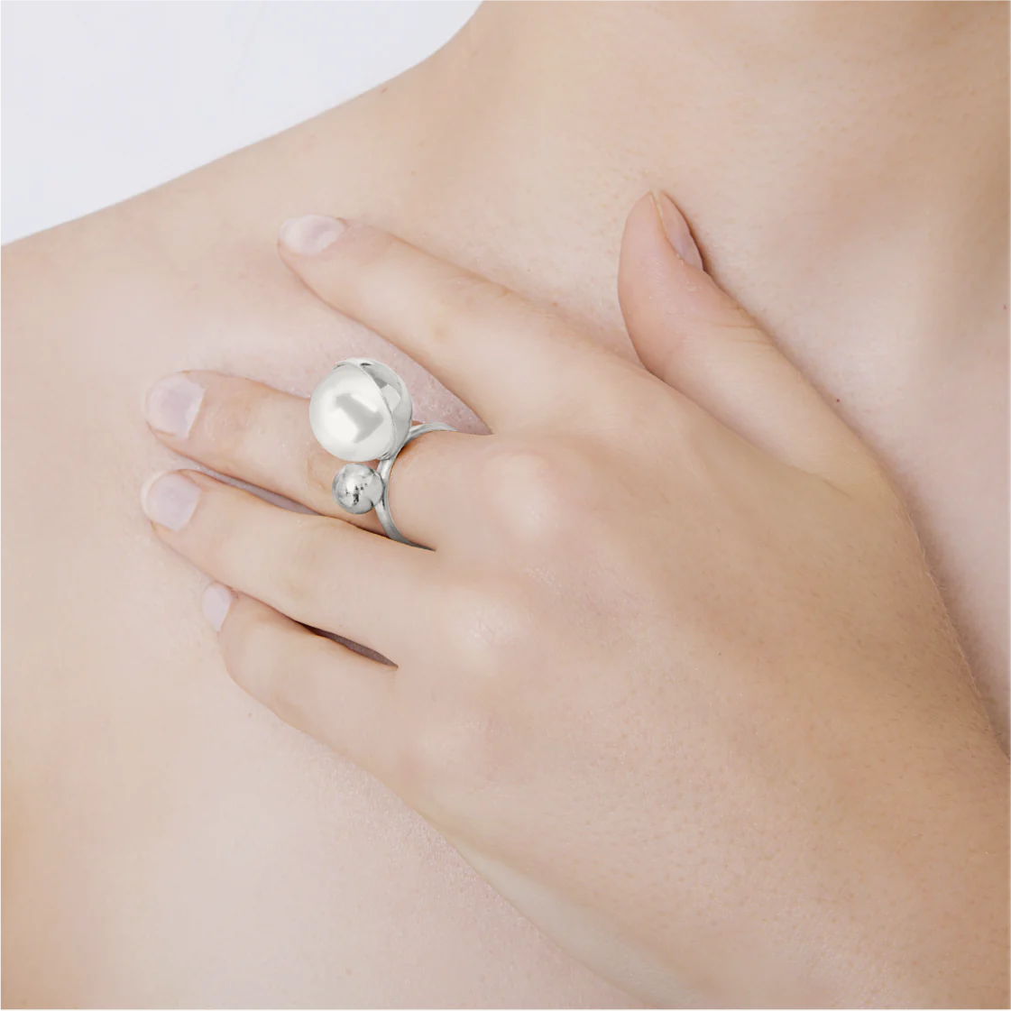 SOLOMEINA Silver Perfection Ring - Image 2